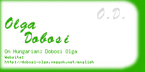 olga dobosi business card